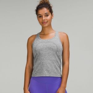 EUC Lululemon swiftly race length tank size 8 grey